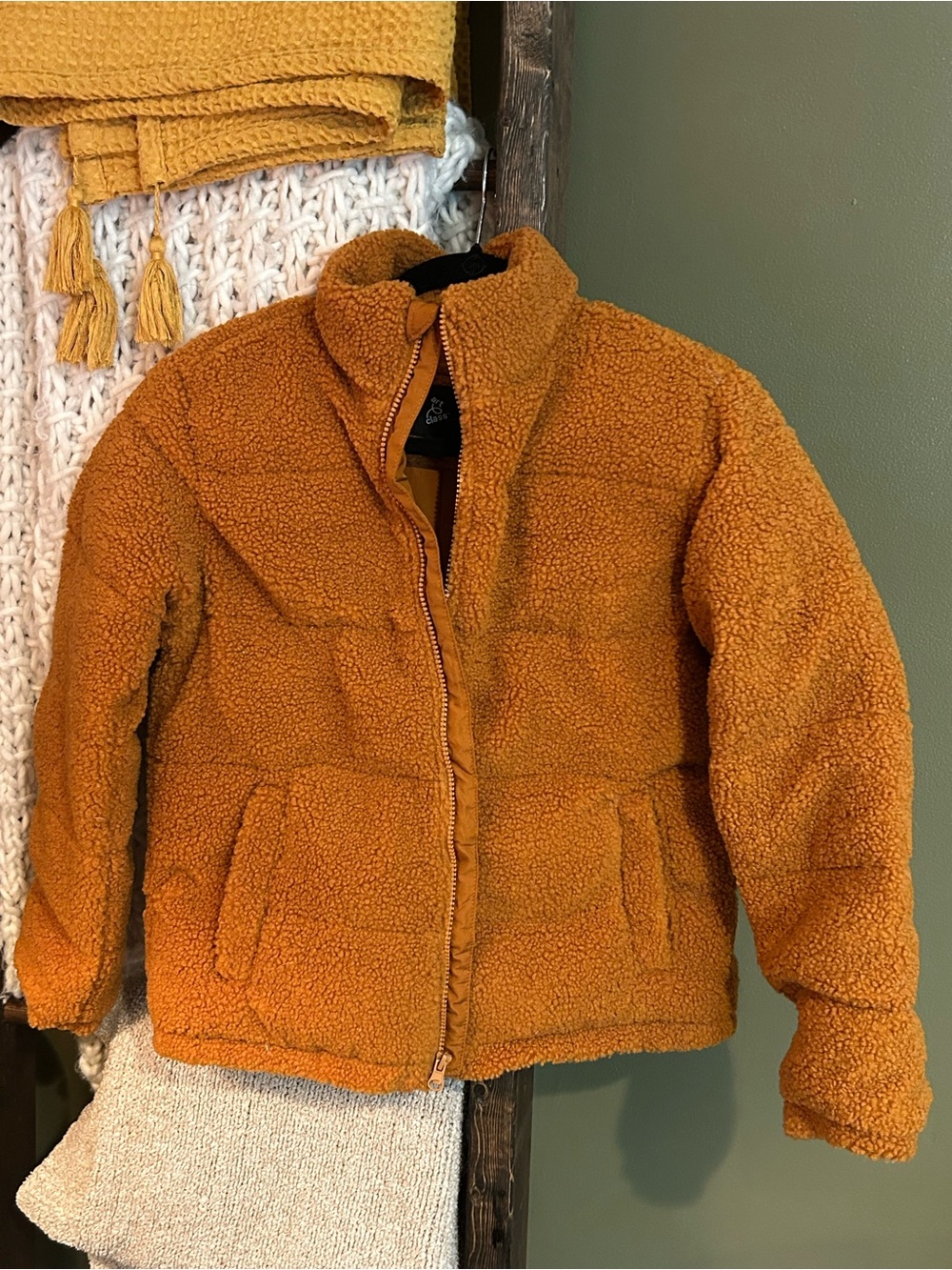 art class Rust Orange Sherpa-Lined Jacket
